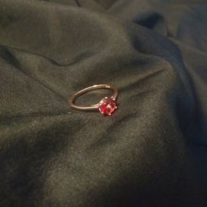 Rose gold over Sterling silver Ruby Ring